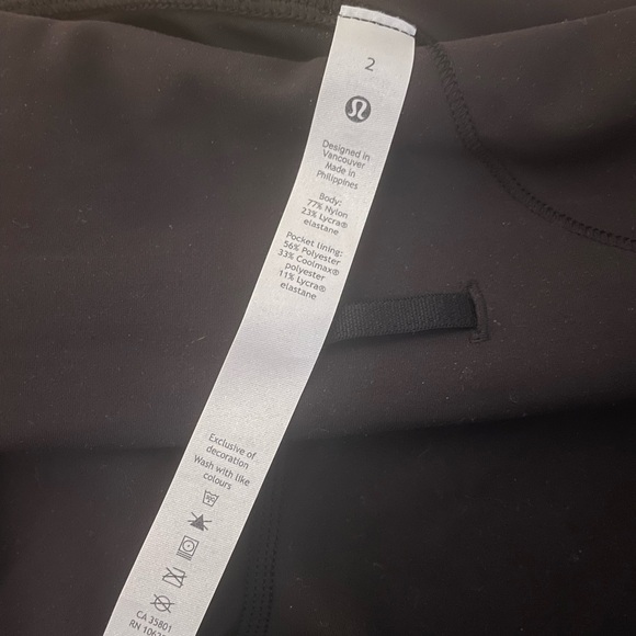 Black lululemon biker shorts perfect for workouts or everyday - Picture 3 of 3